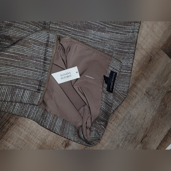 Sparkly brown holiday skirt banana Republic mini skirt - Picture 4 of 7